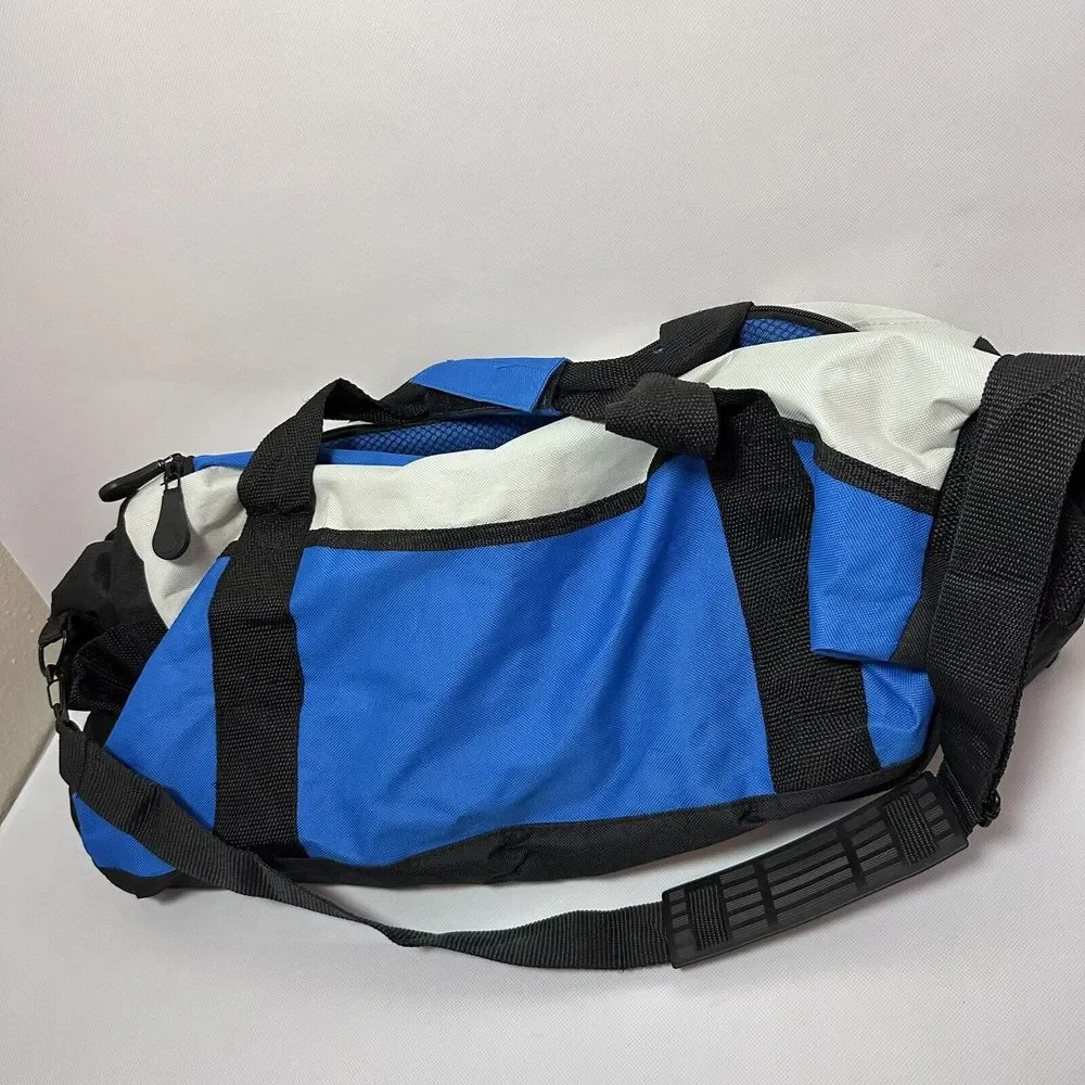 Walt Disney World Duffel Bag Large Blue White Black Souvenir Gym Travel Carry On